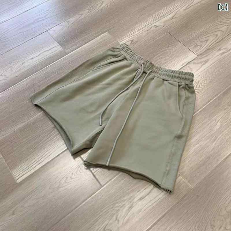 メンズ ファッション 春夏 秋冬 かっこいい オシャレ モテ 男性用 紳士服 服 韓国 シンプル 大人 アメリカン クリーン フィット フロント バックステッチ ロー エッジ ニット ショーツ メンズ サマー カジュアル スポーツ 五分丈 パンツ