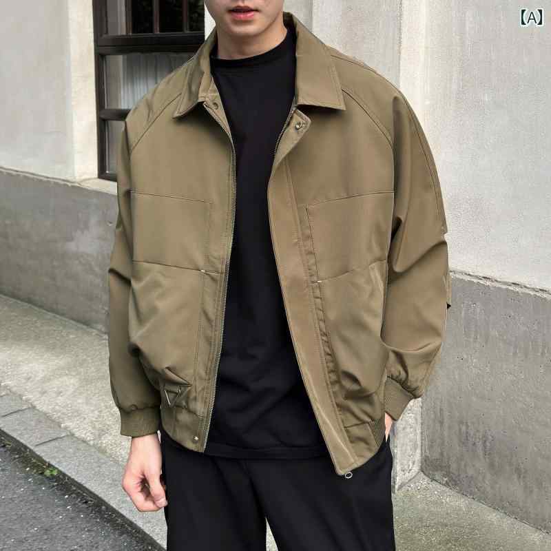 メンズ ファッション 春夏 秋　冬 かっこいい オシャレ モテ 男性用 紳士服 服 韓国 シンプル 大人 韓国 軽量 大人 洗練 高級な ローグ ショート メンズジャケット 秋　冬 カジュアル ゆったり コットンコート
