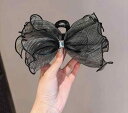 レディース ファッション 女性 かわいい おしゃれ 韓国 高級 ギフト プレゼント アクセサリー ジュエリー 髪飾り ヘア メッシュ クリップ 立体 リボン レ...