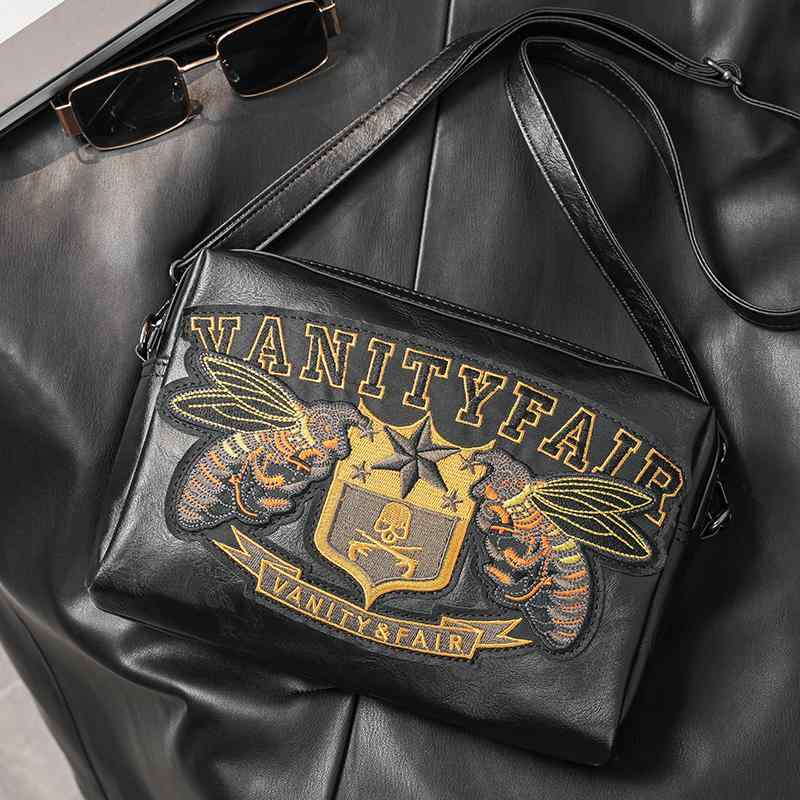 メンズ ファッション 春夏 秋　冬 かっこいい おしゃれ モテ 男性 紳士 バッグ 鞄 韓国 おすすめ 刺繍 ..