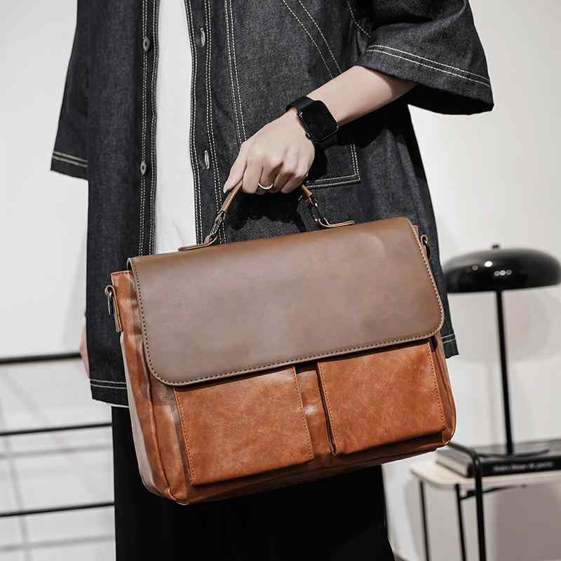 メンズ ファッション 春夏 秋　冬 かっこいい おしゃれ モテ 男性 紳士 バッグ 鞄 韓国 おすすめ レトロ ハンド ショルダー メッセンジャー カジュアル シンプル 高級 通勤 通学 ビジネス