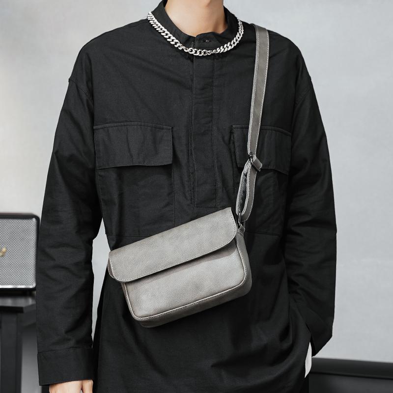 メンズ ファッション 春夏 秋 冬 かっこいい おしゃれ モテ 男性 紳士 バッグ 鞄 韓国 おすすめ ショルダー レトロ スクエア メッセンジャー ショルダー シンプル 高級 カジュアル