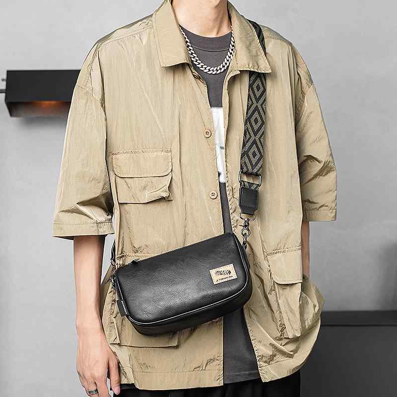 メンズ ファッション 春夏 秋　冬 かっこいい おしゃれ モテ 男性 紳士 バッグ 鞄 韓国 おすすめ ボディ レトロ メッセンジャー ストリート ショルダー アウトドア シンプル 高級 カジュアル 模様 柄 大容量 収納
