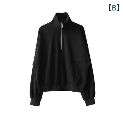 メンズ ファッション 春夏 秋冬 かっこいい オシャレ モテ 男性用 紳士服 服 韓国 シンプル 大人 クリーン フィット ハーフ ジップ スタンドカラー スウェットシャツ メンズ ヘビーウェイト ハイエンド 感 クール ゆったり ポロ カラー ジャケット トップス