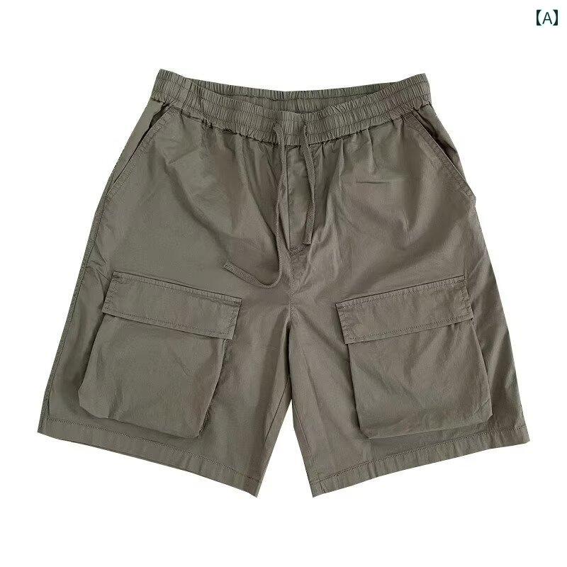 Nylon Shorts - メンズ ファッション 春夏 秋冬 かっこいい オシャレ モテ 男性用 紳士服 服 韓国 シンプル 大人 アメリカンの 機能性 ワーク ショーツ メンズ カジュアル 立体的 マルチ ポケットの 速乾 ショーツ