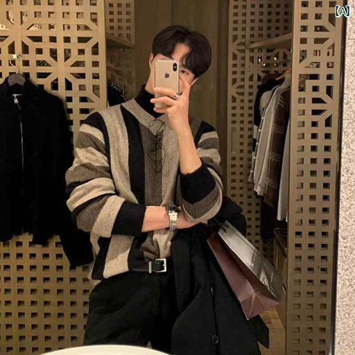 メンズ ファッション 春夏 秋冬 かっこいい オシャレ モテ 男性用 紳士服 服 韓国 シンプル 大人 韓国 の Vネック セーター メンズ 冬用 ゆったり 快適 ストライプニット セーター スタイル 厚手 プルオーバー ジャケット メンズ ファッション 春夏 秋冬 かっこいい オシャレ モテ 男性用 紳士服 服 韓国 シンプル 大人 韓国 の Vネック セーター メンズ 冬用 ゆったり 快適 ストライプニット セーター スタイル 厚手 プルオーバー ジャケット