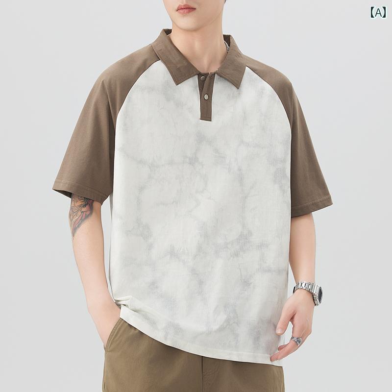 Rakuten - メンズ ファッション 春夏 秋冬 かっこいい オシャレ モテ 男性用 紳士服 服 韓国 シンプル 大人 カジュアル ラグラン ポロシャツ メンズ 半袖 夏 T シャツ ゆったり 冷感 薄手 T シャツ