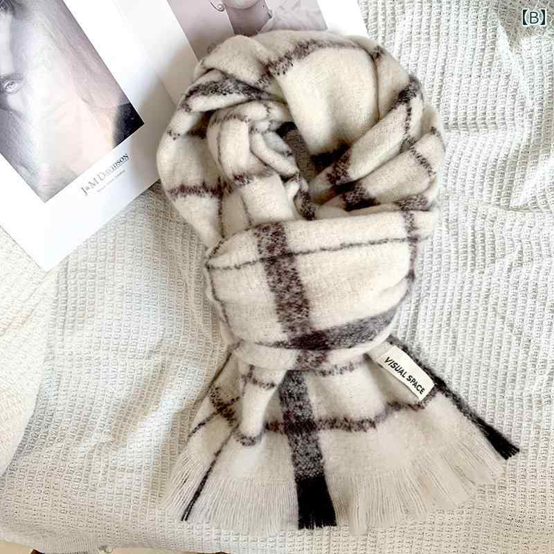 秋冬 メンズ ファッション 男性 紳士 おしゃれ かっこいい モテる おすすめ 韓国 マフラー 高級 シンプル カジュアル 暖かい ギフト プレゼント チェック 防寒