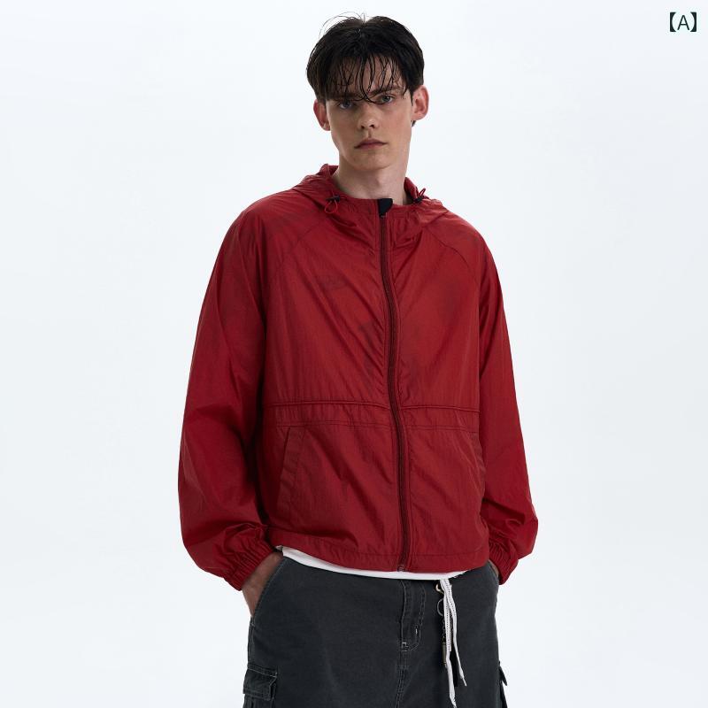 メンズ ファッション 春夏 秋冬 かっこいい オシャレ モテ 男性用 紳士服 服 韓国 シンプル 大人 アウトドア レジャー 日焼け防止 衣類 男女兼用 クリーン フィット 軽量 通気性 スポーツ ジャケット