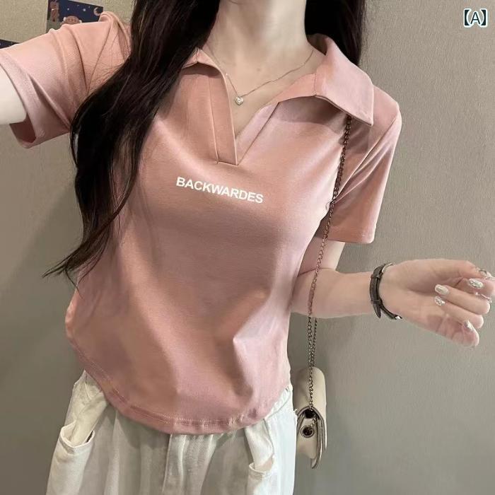 Rakuten - レディース ファッション おしゃれ 春夏 秋　冬 大人 上品 高級 マダム ミス ミセス プレゼント 綿　プリント　不規則　裾　レディース　T　シャツ　夏　韓国　スリム　不規則　POLO　ショート　T　シャツ