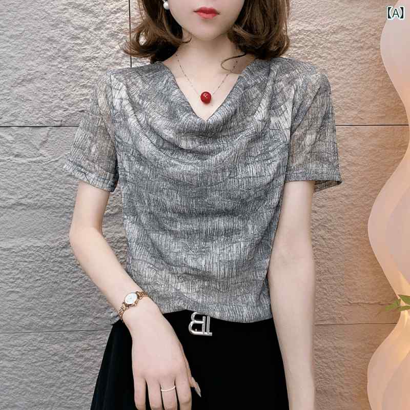 レディース ファッション おしゃれ 春夏 秋　冬 大人 上品 高級 マダム ミス ミセス プレゼント 女性　ファッション　スリムトップス　ママ　夏服　半袖　T　シャツ　スタイリッシュ