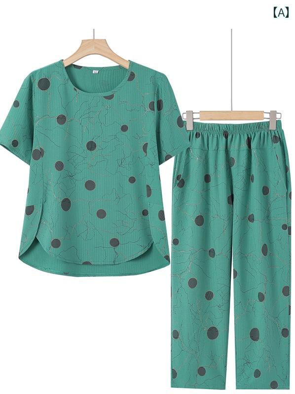 レディース ファッション おしゃれ 春夏 秋　冬 大人 上品 高級 マダム ミス ミセス プレゼント ママ　夏　綿　麻　スーツ　婦人服　おしゃれ　スタイリッシュ　　丸首　プルオーバー　T　シャツ　トップス　ツーピース　スーツ