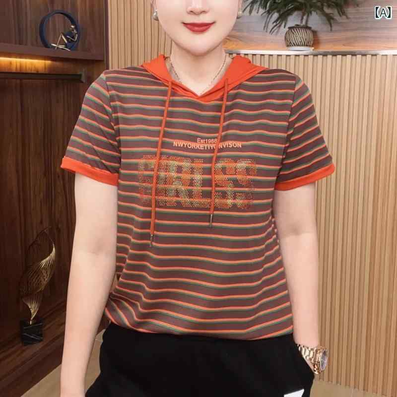 レディース ファッション おしゃれ 春夏 秋　冬 大人 上品 高級 マダム ミス ミセス プレゼント 　ホット　レター　半袖　T　シャツ　女性用　夏　ママ　ウェア　ゆったり　スリムトップス　小さい　シャツ
