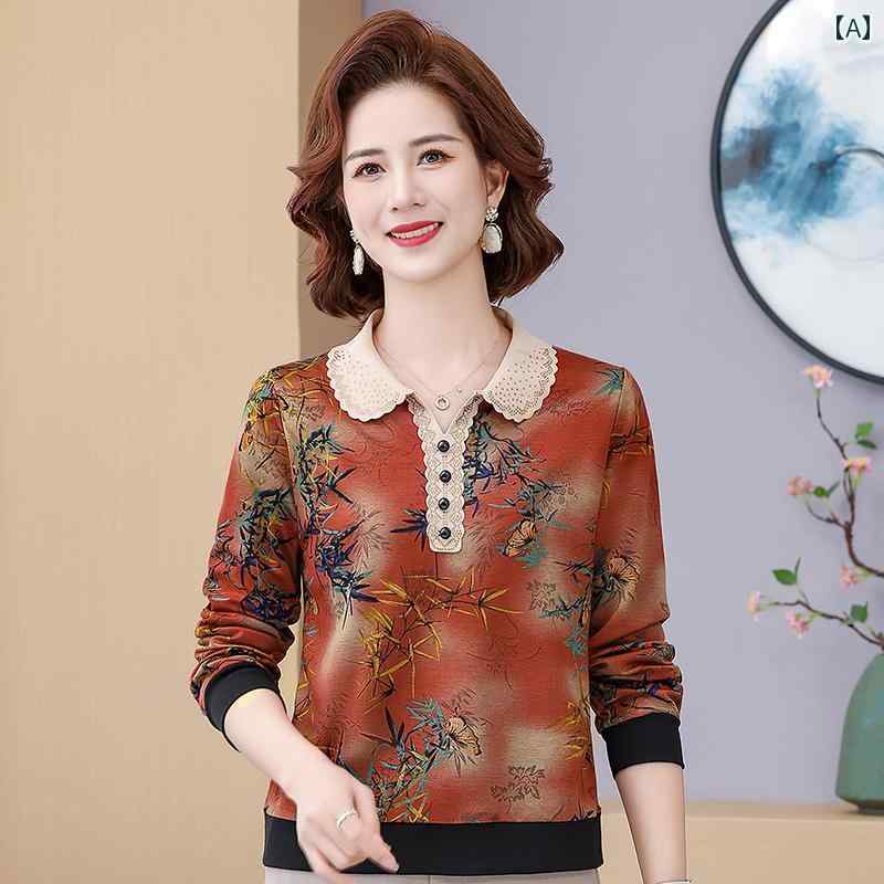 レディース ファッション おしゃれ 春夏 秋　冬 大人 上品 高級 マダム ミス ミセス プレゼント マザー　秋　ステッチ　洋風　新型　　T　シャツ　ゆったり　お腹　カバー　スリムトップス　ボ　ティング　シャツ