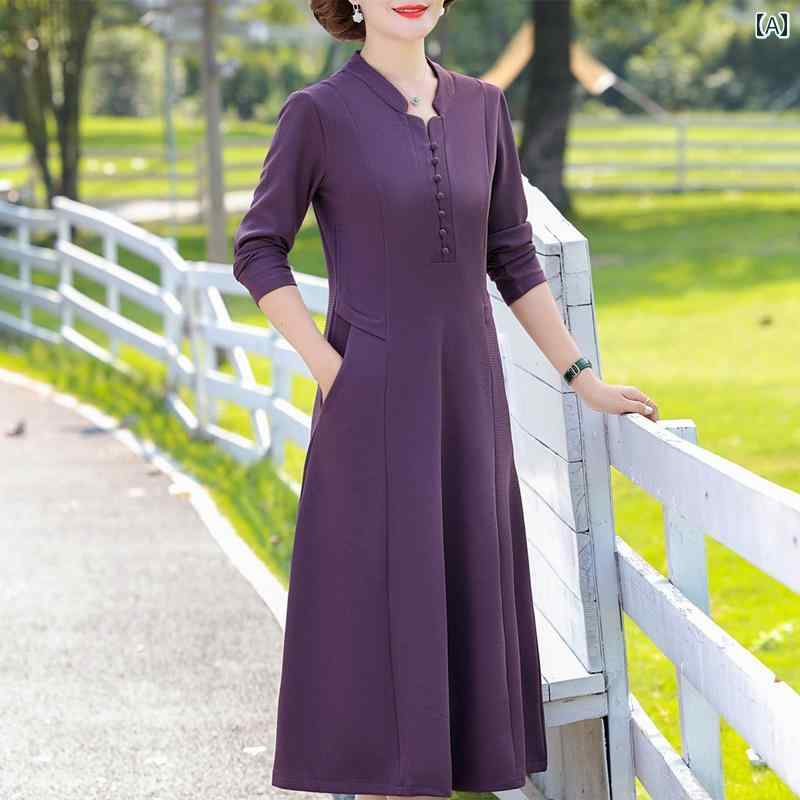 乐天商城 - レディース ファッション おしゃれ 春夏 秋　冬 大人 上品 高級 マダム ミス ミセス プレゼント 母　秋服　洋風　大きいサイズ　婦人服　春　秋　長袖　スカート
