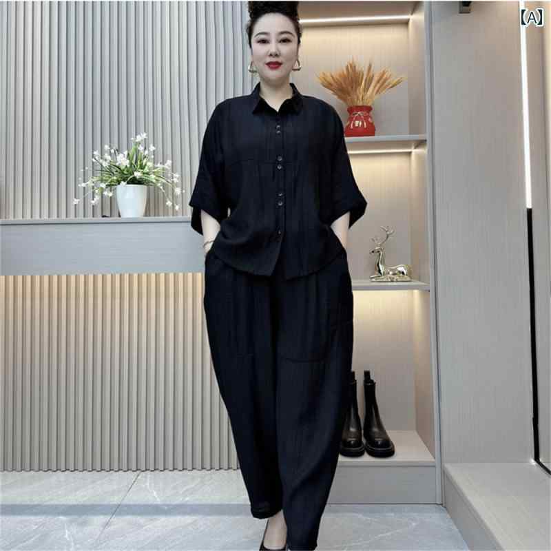 レディース ファッション おしゃれ 春夏 秋　冬 大人 上品 高級 マダム ミス ミセス プレゼント 冷感　コットンリネン　スーツ　レディース　　夏　おしゃれ　スタイリッシュ　大きいサイズレディース　服　ゆったり　お腹　カバー　ママ　ツーピース　スーツ