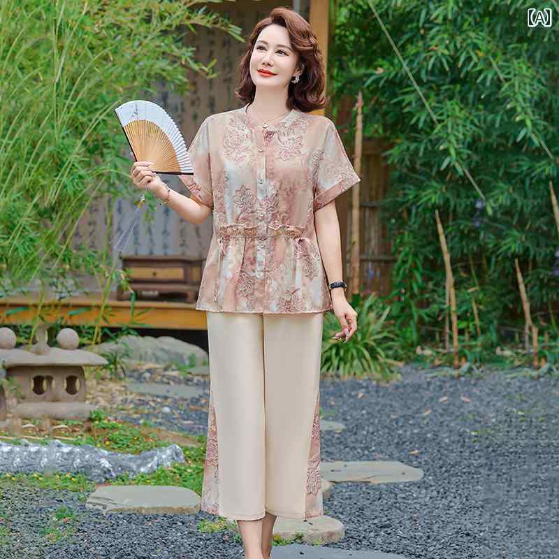 Rakuten - レディース ファッション おしゃれ 春夏 秋　冬 大人 上品 高級 マダム ミス ミセス プレゼント 母　日　ママ　夏　半袖　スーツ　　カーディガン　トップス　高齢　女性　ファッション　シャツ