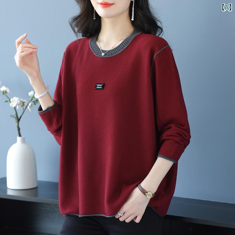 乐天商城 - レディース ファッション おしゃれ 春夏 秋　冬 大人 上品 高級 マダム ミス ミセス プレゼント ママ　春　秋　ニット　セーター　女性用　大きめ　サイズ　200　キャティ　ゆったり　スタイリッシュ　レイヤリング　セーター