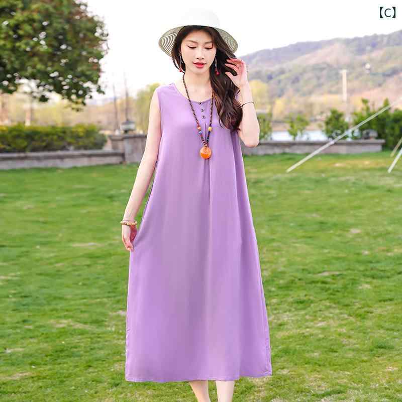 レディース ファッション おしゃれ 春夏 秋　冬 大人 上品 高級 マダム ミス ミセス プレゼント ノースリーブ　コットンワンピース　女性用　夏　ママ　ハイエンド　スタイリッシュ　アウター　カジュアル　無地　ベスト　スカート