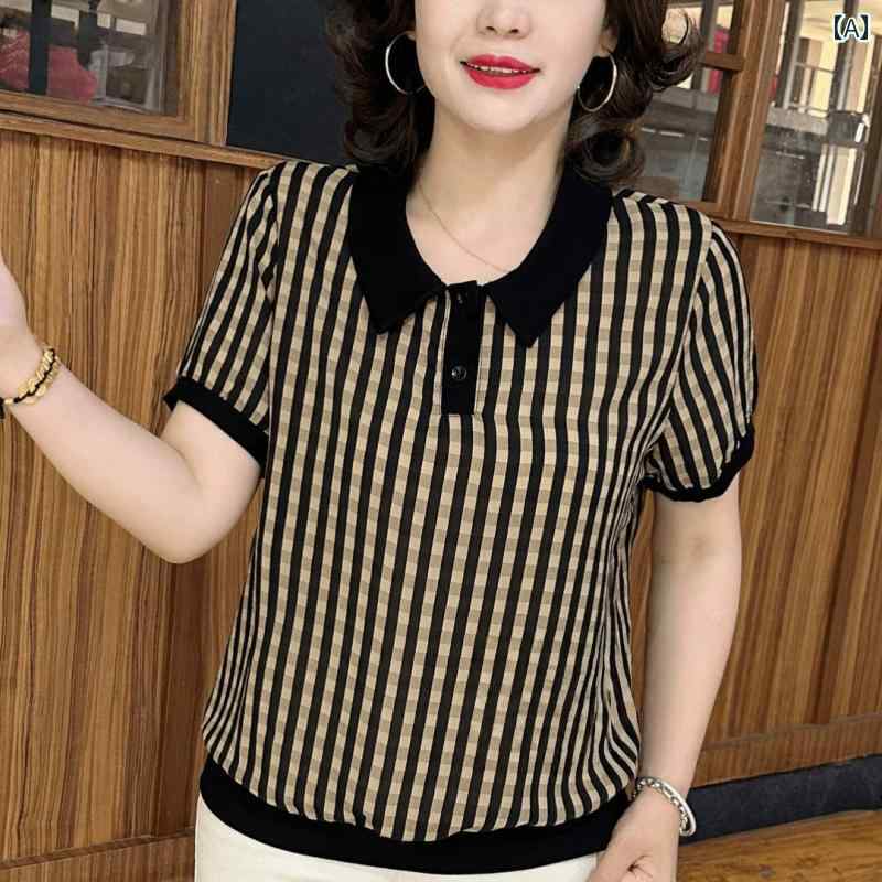 レディース ファッション おしゃれ 春夏 秋　冬 大人 上品 高級 マダム ミス ミセス プレゼント 夏　半袖　T　シャツ　のお母さん　レディース小さい　シャツ　若くて　ゆったり　スリムトップス