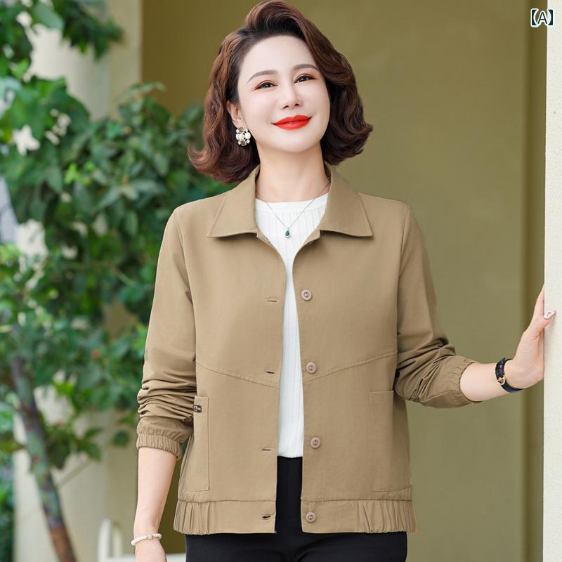 Rakuten - レディース ファッション おしゃれ 春夏 秋　冬 大人 上品 高級 マダム ミス ミセス プレゼント ママ　春　秋　コート　ファッション　薄手　トップス　　レディース　秋　ショート　シャツ　ジャケット