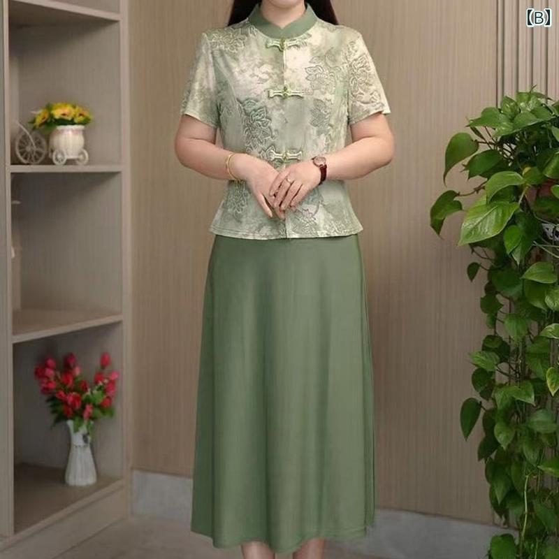 ワンピース ドレス レディース 夏 夏ドレス おしゃれ ビッグ プリント ロング スカート 豪華感 レディース スカート