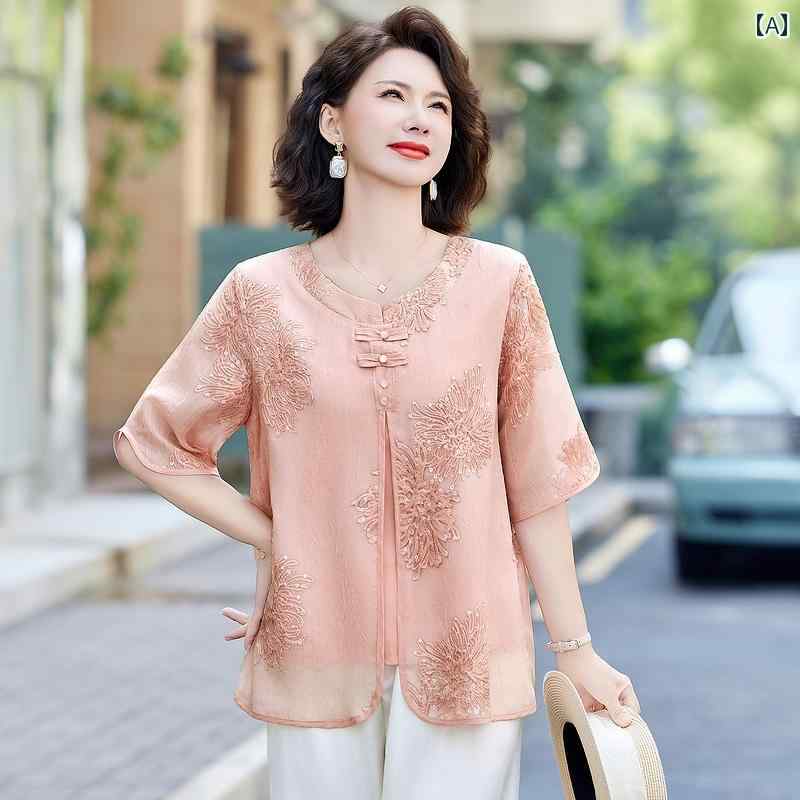 レディース ファッション おしゃれ 春夏 秋　冬 大人 上品 高級 マダム ミス ミセス プレゼント 夏服　　フェイク　ツーピース　トップス　婦人服　洋風　半袖　シャツ　おしゃれスーツ