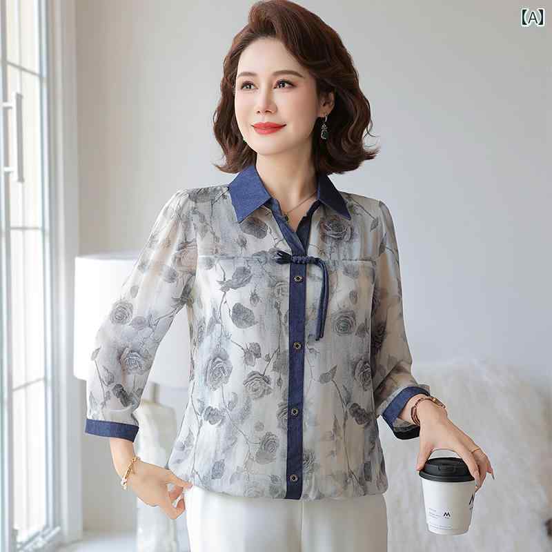 樂天商城 - レディース ファッション おしゃれ 春夏 秋　冬 大人 上品 高級 マダム ミス ミセス プレゼント 女性用　サマー　ドレス　ツーピース　スーツ　ファッション　シャツ　トップス　ミディアム　スリーブ　洋風　母　春　ワンピース