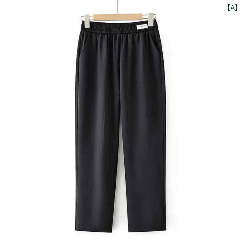Nylon, Rayon, Polyester - レディース ファッション おしゃれ 春夏 秋　冬 大人 上品 高級 マダム ミス ミセス プレゼント 母　夏　薄手　ズボン　女性　ゆったり　カバーカジュアル　パンツ　　夏　九分丈　パンツ