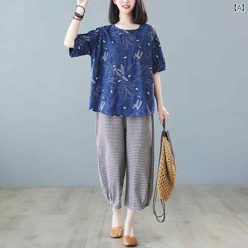 レディース ファッション おしゃれ 春夏 秋　冬 大人 上品 高級 マダム ミス ミセス プレゼント 女性　服　夏服　綿　麻　民族風　スーツ　西洋風　ランタン　スリーブ　ツーピース　スーツ