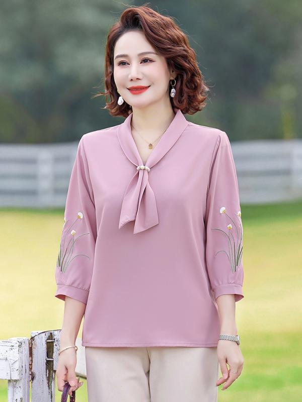 レディース ファッション おしゃれ 春夏 秋冬 大人 上品 高級 マダム ミス ミセス プレゼント 春夏服 七分袖 T シャツ 洋風 トップス 女性 夏 シフォンシャツ ツーピース スーツ