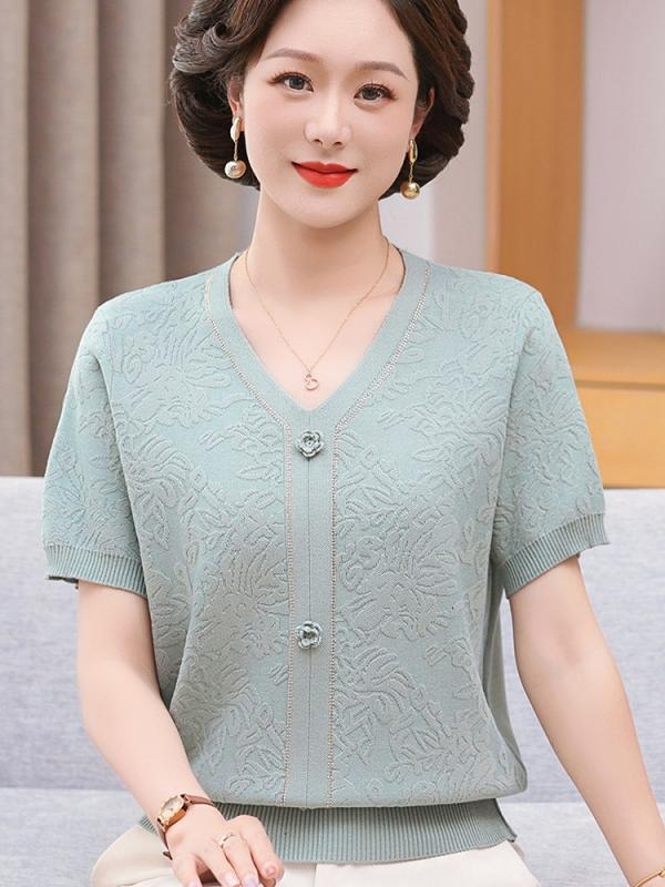 レディース ファッション おしゃれ 春夏 秋冬 大人 上品 高級 マダム ミス ミセス プレゼント ママ 半袖 シャツ 夏 冷感 ニット T シャツ 女性 おしゃれ 薄手 トップス パンツ セット