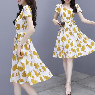 レディース ファッション おしゃれ 春夏 秋　冬 大人 上品 高級 マダム ミス ミセス プレゼント ドレス ウエスト 夏 ファッション シック 花柄 スカート 女の子 ドレス ワンピース シンプル 膝上