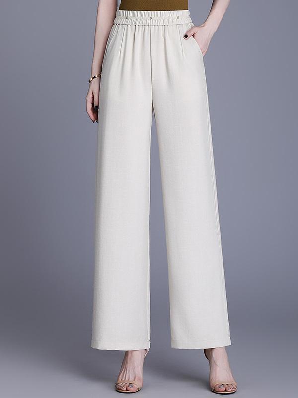 Linen, Hemp - レディース ファッション おしゃれ 春夏 秋冬 大人 上品 高級 マダム ミス ミセス プレゼント ウェア 冷感 コットンリネン ストレート パンツ 女性用 ハイウエスト 細身用 ナロー ワイド レッグ パンツ 九分丈 シンプル