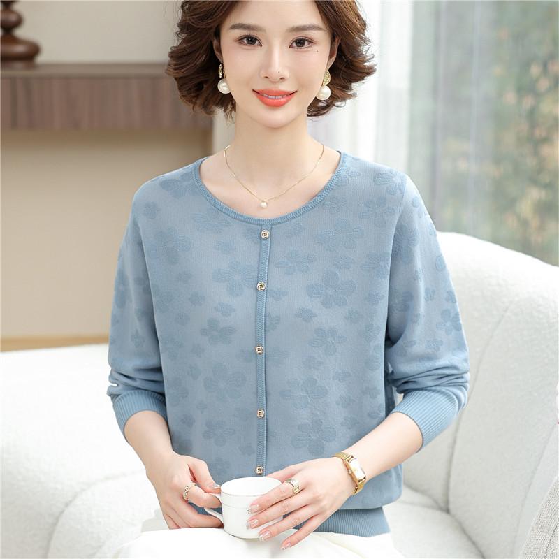 樂天商城 - レディース ファッション おしゃれ 春夏 秋冬 大人 上品 高級 マダム ミス ミセス プレゼント ママ 春 ファッション 長袖 T シャツ トップス 女性スタイル ニット レイヤリング シャツ パンツ セット 花 シンプル