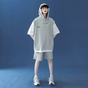レディース ファッション おしゃれ 春夏 秋冬 大人 上品 高級 プレゼント フェイク ツーピース ワッフル 半袖 スポーツ スーツ レディース 夏 Tシャツ ショート パンツ ゆったり カジュアル シンプル パンツ セット ラフ