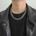 韓国 おすすめ 春夏 秋冬 メンズ 男性 ファッション かっこいい おしゃれ モテ アクセサリー ジュエリー パンク ネックレス 男女兼用 レディース 女性 ヒップホップ チェーン 個性的 高級 チタン