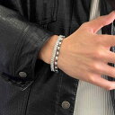 韓国 おすすめ 春夏 秋冬 メンズ 男性 ファッション かっこいい おしゃれ モテ アクセサリー ジュエリー ブレスレット 男女兼用 軽量 高級 レディース 女性 キラキラ ラインストーン チタン
