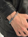 韓国 おすすめ 春夏 秋冬 メンズ 男性 ファッション かっこいい おしゃれ モテ アクセサリー ジュエリー 二層 ブレスレット チェーン ビーズ シンプル レトロ ヒップホップ シンプル 個性的 高級 チタン