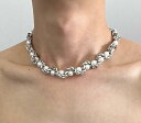 韓国 おすすめ 春夏 秋冬 メンズ 男性 ファッション かっこいい おしゃれ モテ アクセサリー ジュエリー チェーン パール ネックレス シンプル ヒップホップ 個性的 高級 チタン