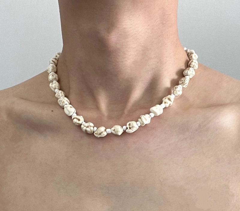 韓国 おすすめ 春夏 秋冬 メンズ 男性 ファッション かっこいい おしゃれ モテ アクセサリー ジュエリー ネックレス 高級 ヒップホップ ビーズ チョーカー シンプル 個性的 ストリート