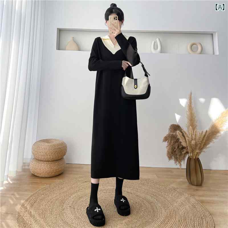 レディース ファッション 春夏 秋冬 オシャレ かわいい 韓国 韓国 ニットドレス 大きいサイズコート セーター ドレス