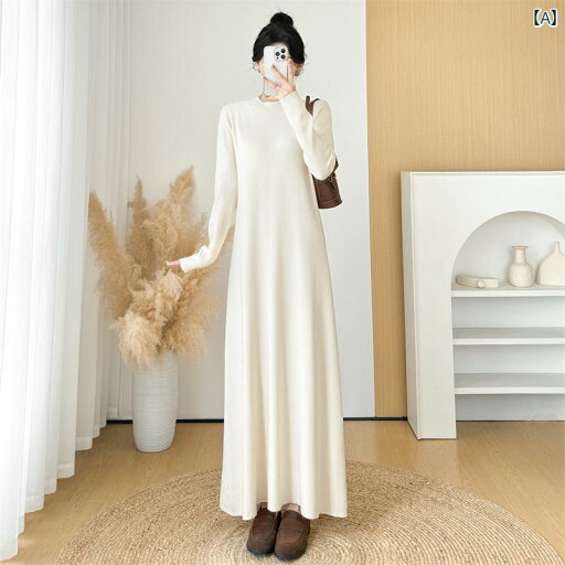 レディース ファッション 春夏 秋冬 オシャレ かわいい 韓国 初秋 ハーフタートルネック セーター ニットドレス 女性 コートボトムロングスカート レディース ファッション 春夏 秋冬 オシャレ かわいい 韓国 初秋 ハーフタートルネック セーター ニットドレス 女性 コートボトムロングスカート
