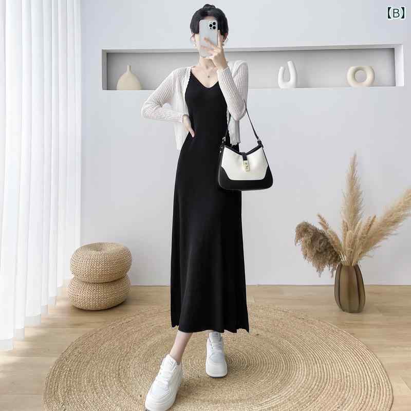 レディース ファッション 春夏 秋冬 オシャレ かわいい 韓国 冷日焼 防止 カーディガン 女性用夏 薄手 アウターカーディガン 長袖 ショートショールインナーサスペンダースカート ykc8-10150624 YKC8 サンプル画像2