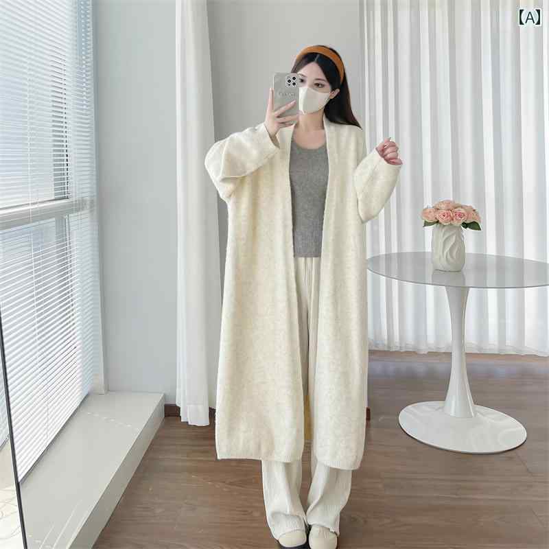 Rakuten - レディース ファッション 春夏 秋冬 オシャレ かわいい 韓国 ミドル セーター カーディガンコート ソフト ニット セーター