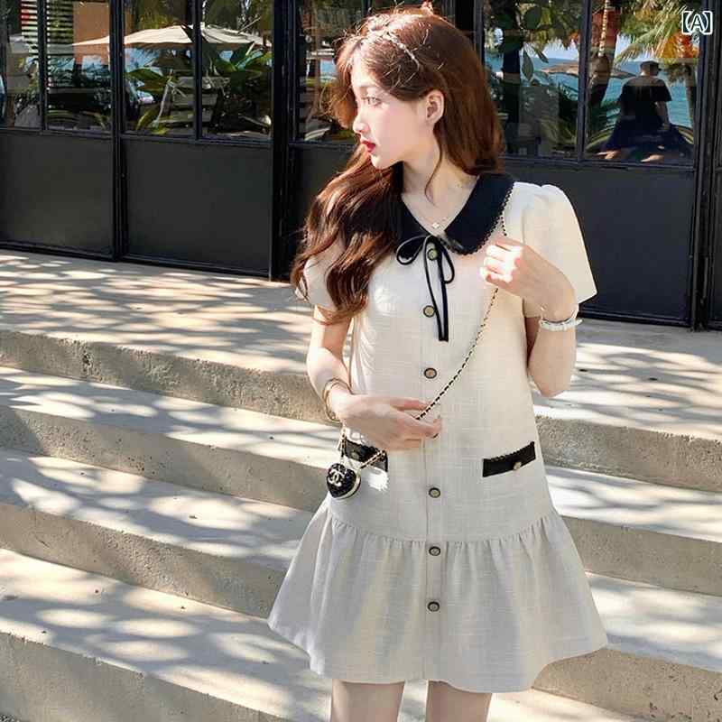 Rakuten - レディース ファッション 春夏 秋冬 オシャレ かわいい 韓国 千金峰小翔 ドレス 夏 プチフレンチショートスカート
