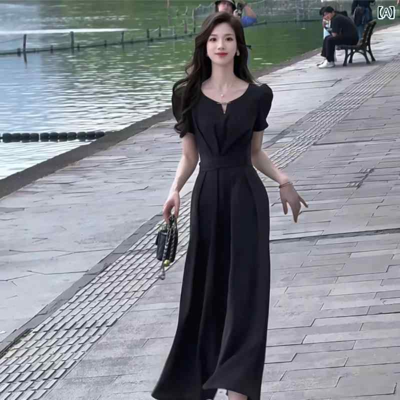 レディース ファッション 春夏 秋冬 オシャレ かわいい 韓国 夏型色高級 ウエストスリム ワンピース