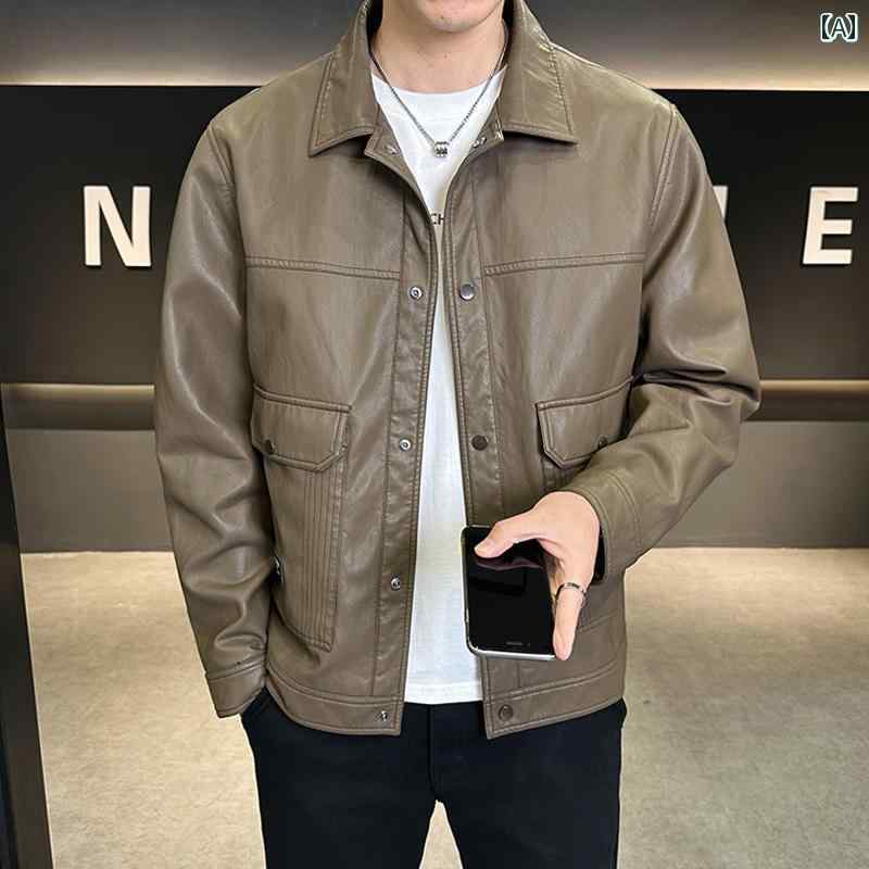 メンズ ファッション 春夏 秋冬 かっこいい オシャレ モテ 男性用 紳士服 服 韓国 シンプル 大人 メンズレザージャケット アメリカンカジュアルメンズパイロットモーターサイクルレザージャケット