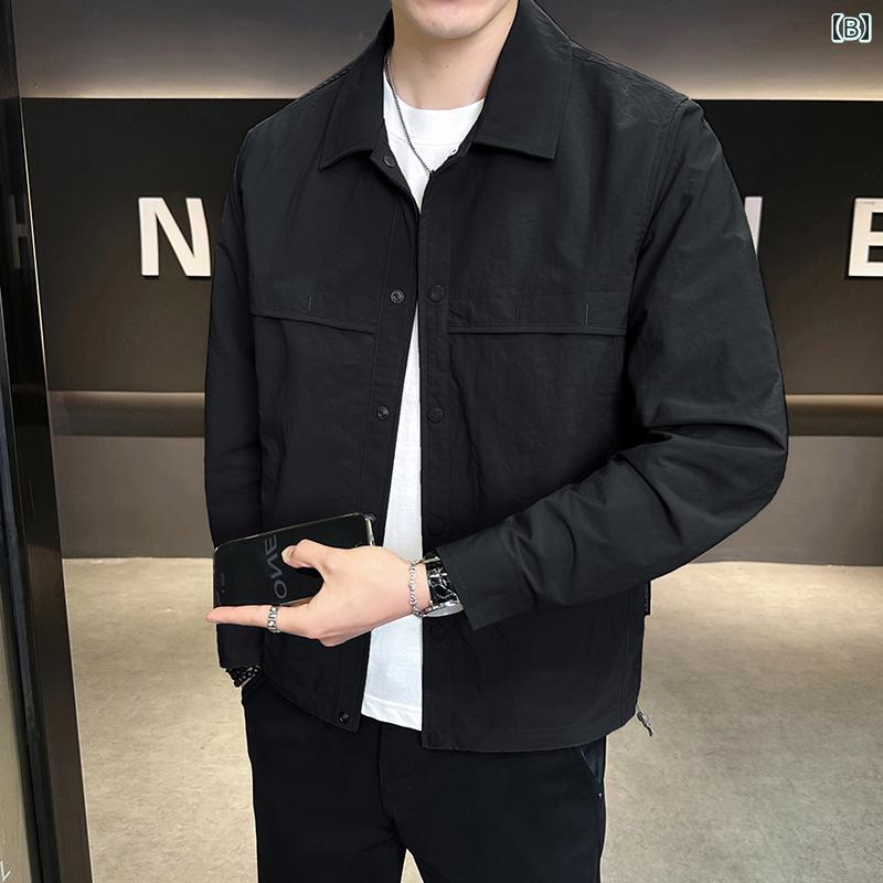 メンズ ファッション 春夏 秋冬 かっこいい オシャレ モテ 男性用 紳士服 服 韓国 シンプル 大人 メンズジャケット アメリカンメンズ 多目 ジャケット
