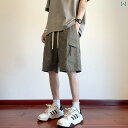 メンズ ファッション 春夏 秋冬 かっこいい オシャレ モテ 男性用 紳士服 服 韓国 シンプル 大人 スポーツパンツメンズ ストレート ポケットワークウェアカジュアルメンズショートパンツ
